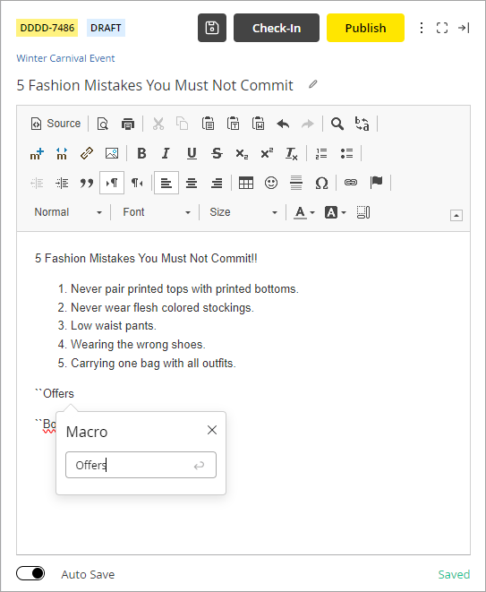 Expand macros