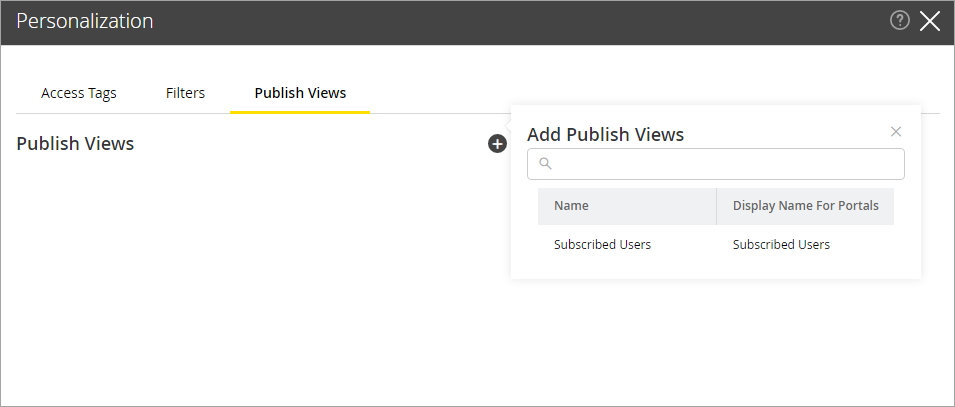 add publish views