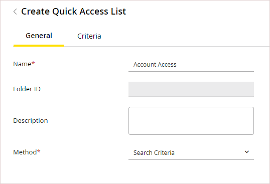 quick access list 1