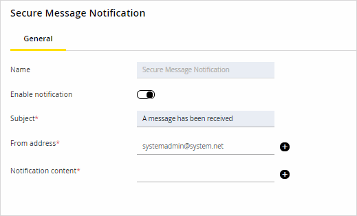 Notification general information