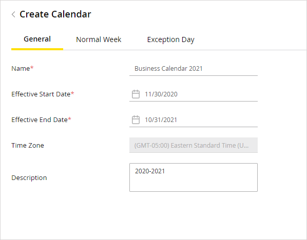 Create calendar
