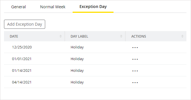 Exception day
