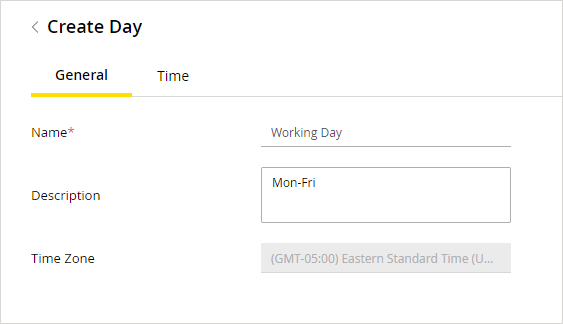 Create day label