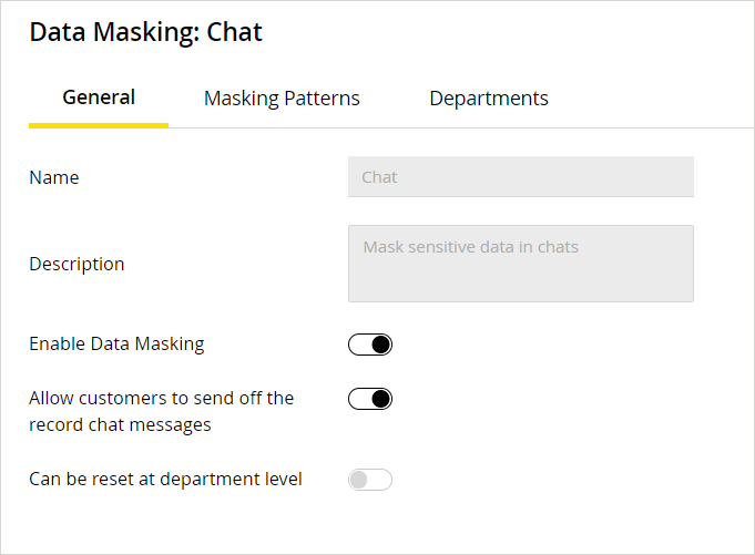 Data Masking: chat