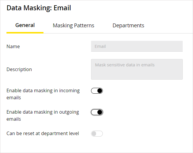 Email data masking