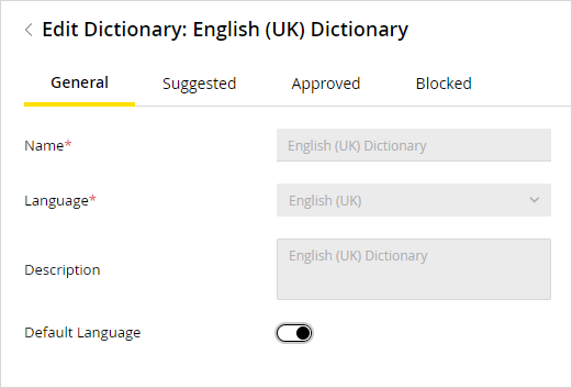 Default dictionary