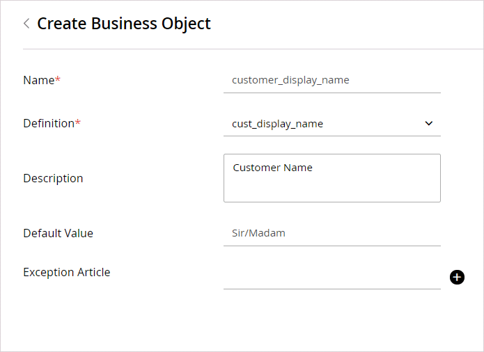 create business objects