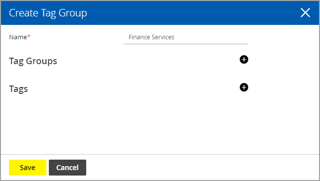 Provide a name for the tag group