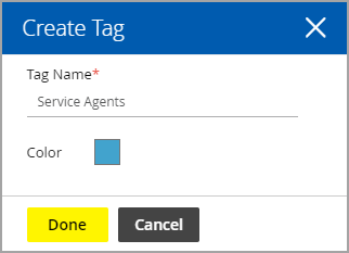 Creating a tag