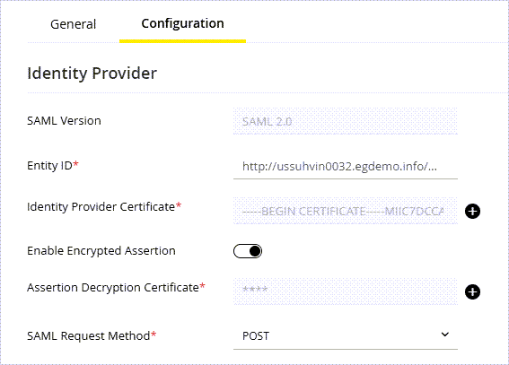 Customer SSO Identity Provider Config