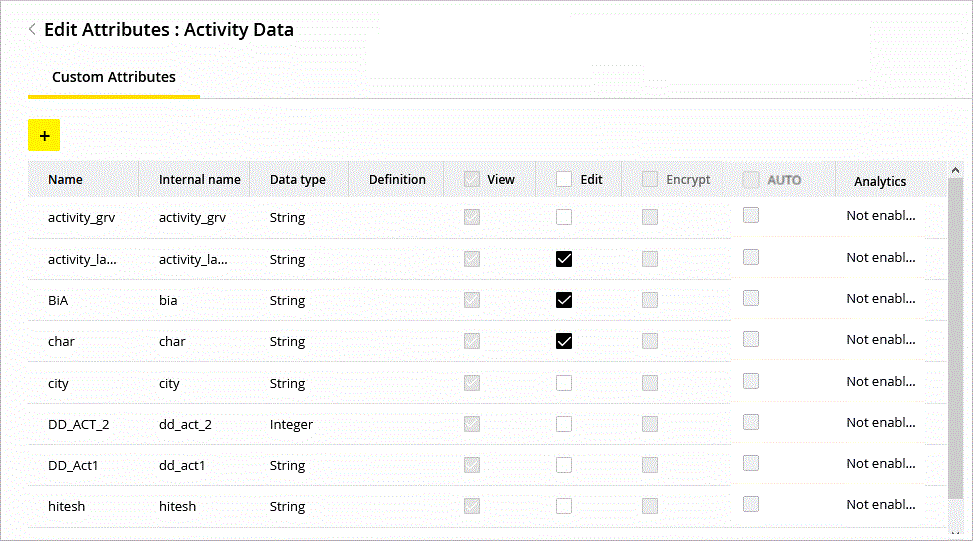 System Attribute Settings