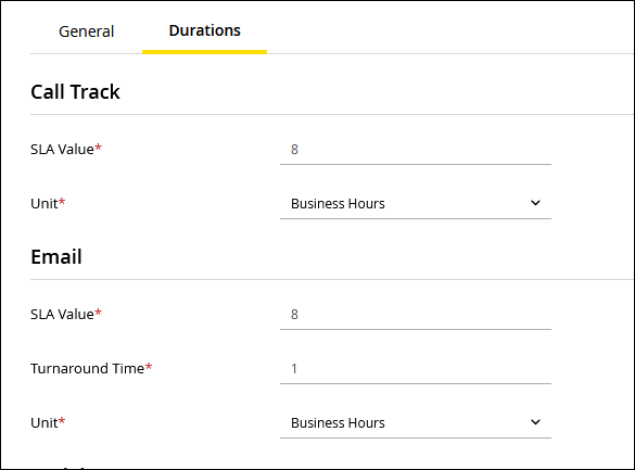 service level duration