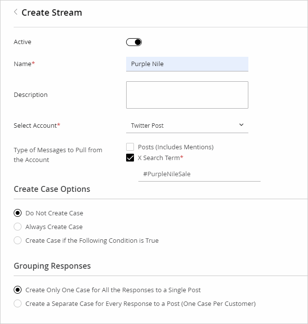 Create a X Stream