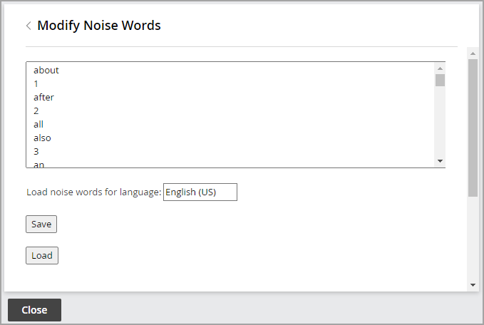 Modify Noise Words