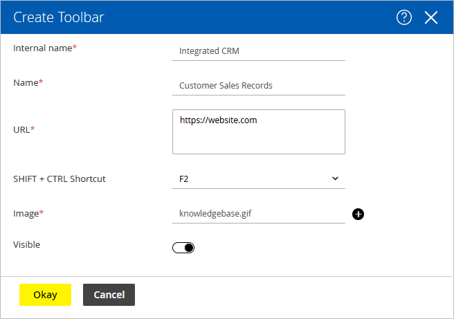 Create Toolbar Window