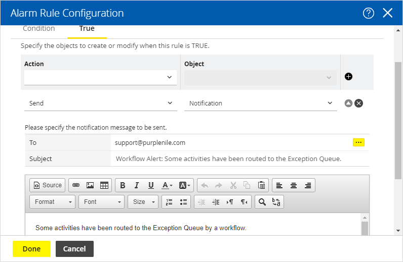 notification