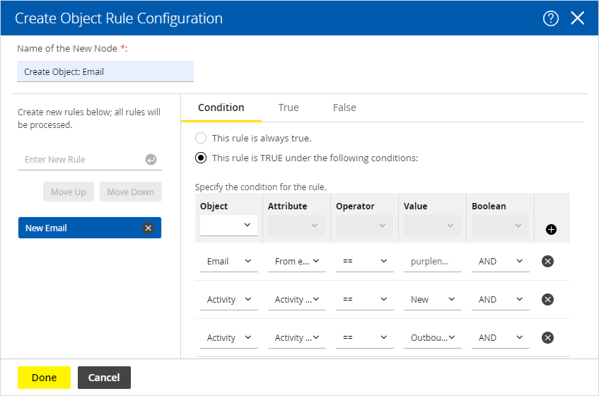 create object rule