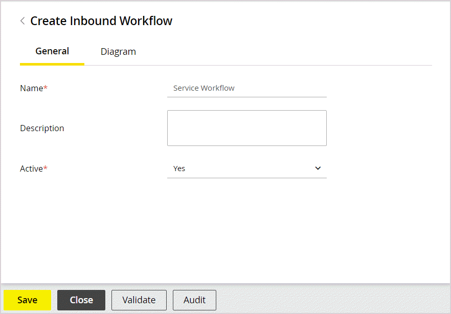 create inbound workflow