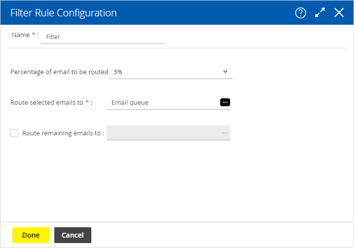 Filter rule config
