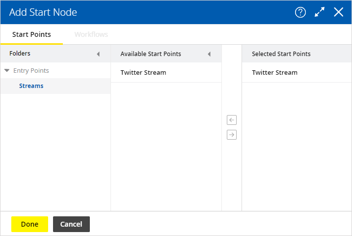 start node in social workflow
