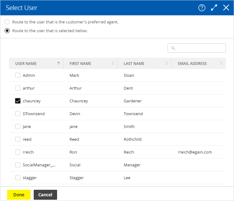 User node