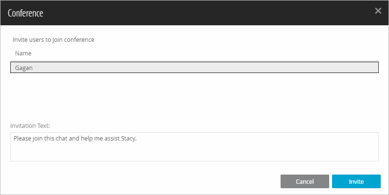 invite users to a conference