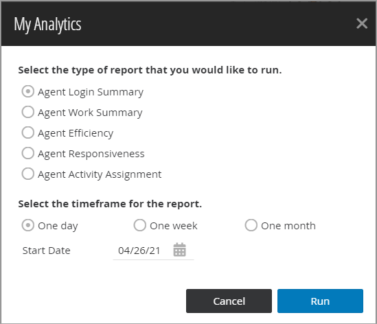running reports
