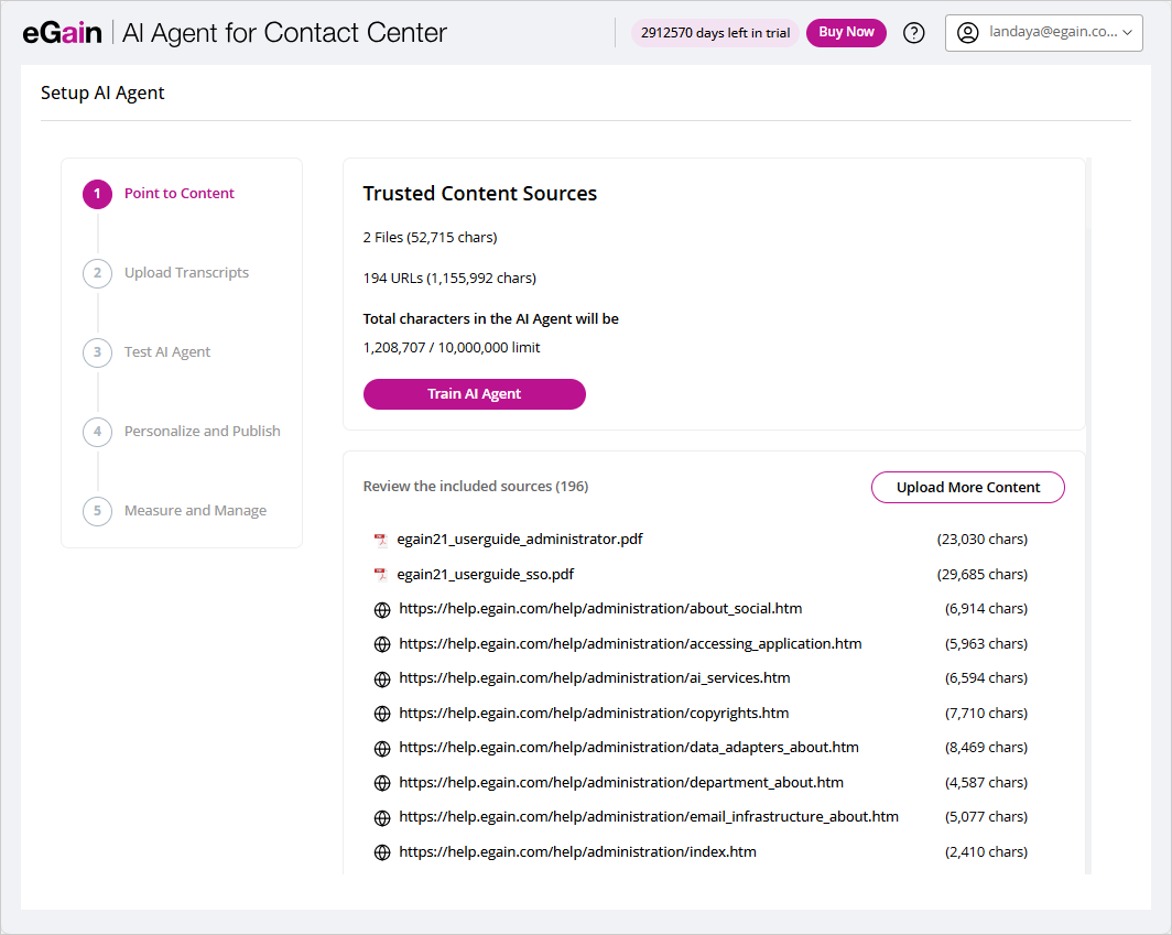 Train AI Agent