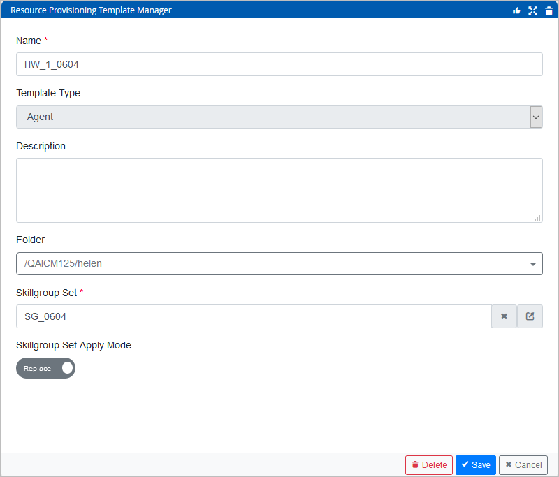 Provisioning Template Manager