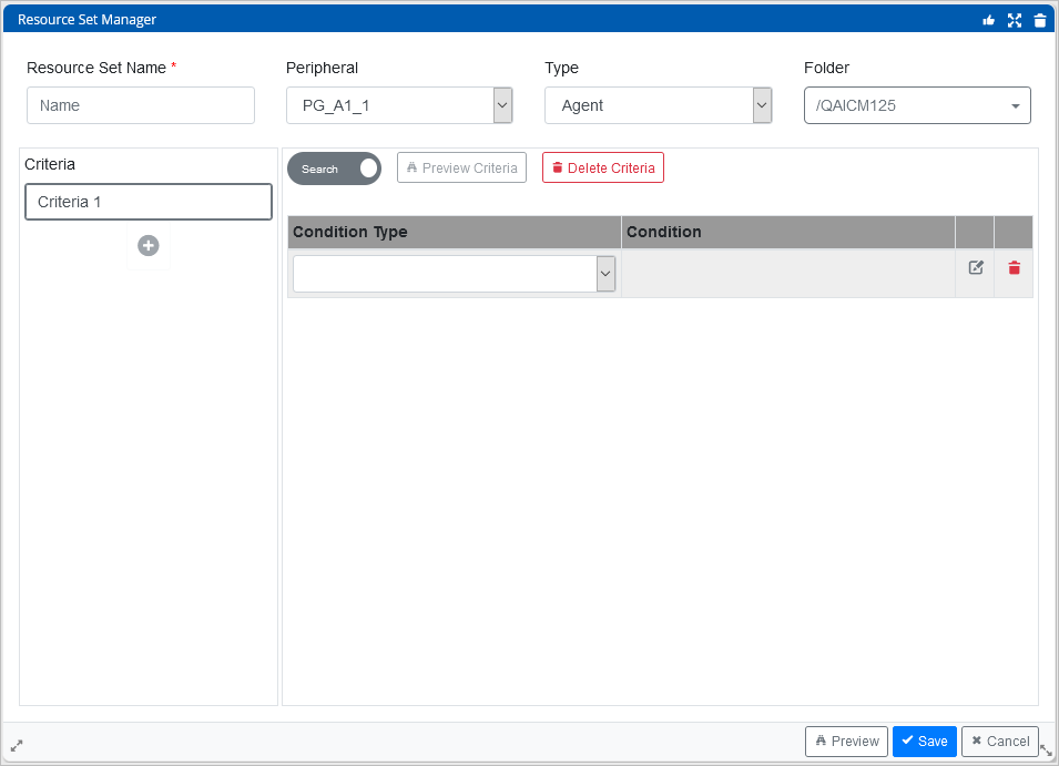 Resource Set Manager