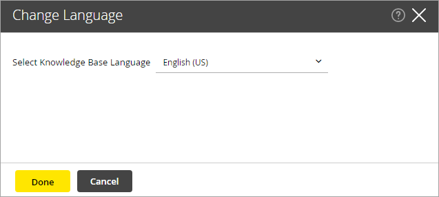 change language