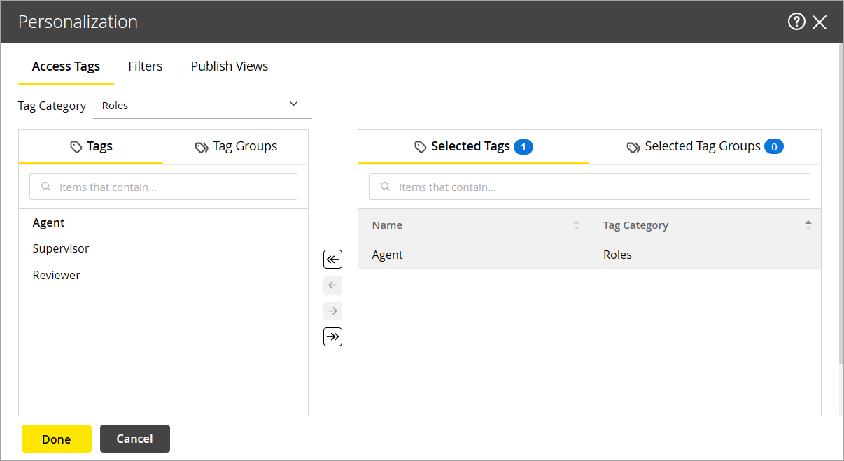 adding access tags