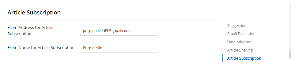 Provide the email details for article subscription