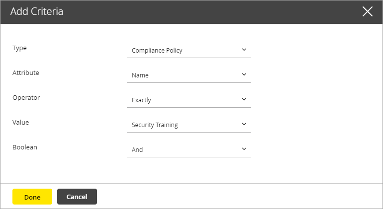Add a new criteria for search