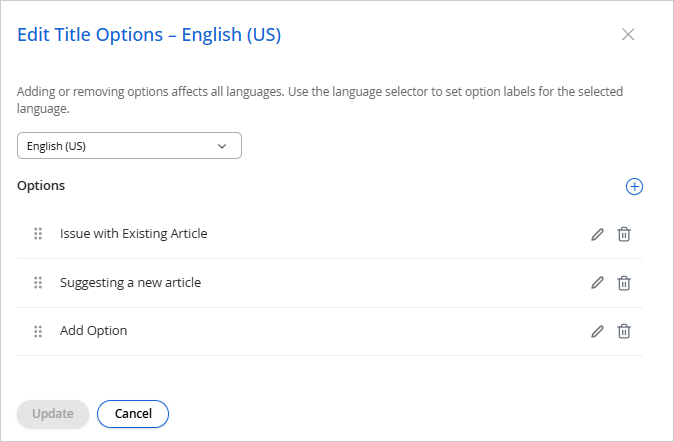 Add Options
