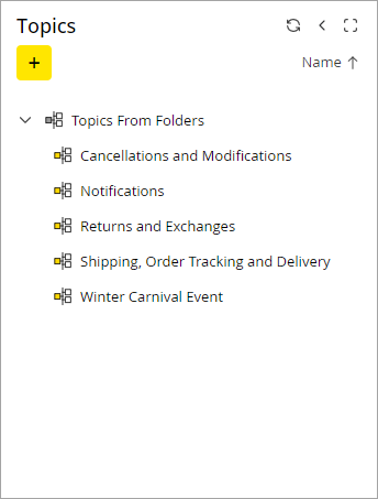 Topics from folders