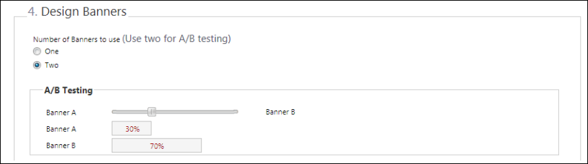 create an offer for A/B testing