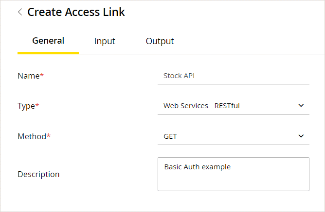 Web- Restful access link