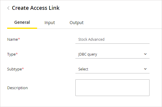 JDBC access link